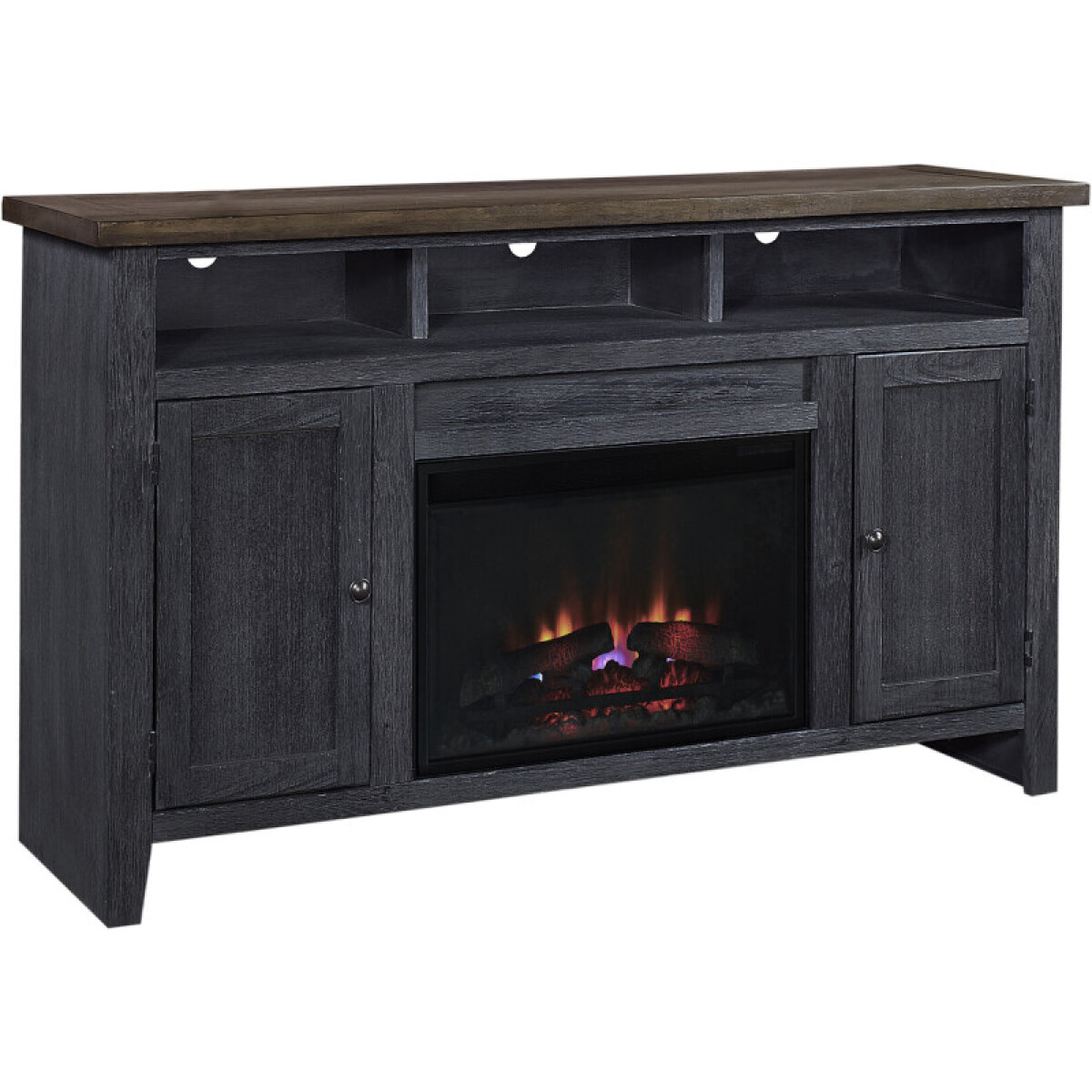886bcb132e168f7e23490ffa0bc48fb5 Eastport 65" Fireplace Console W/ 2 Doors - Image 1