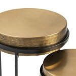 Hudson Textured Brass Nesting Tables - Image 4