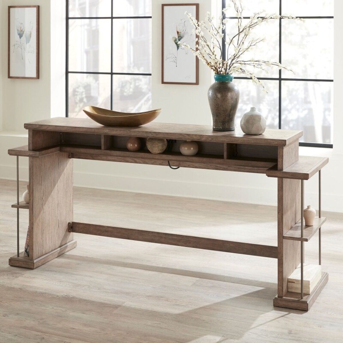 88a3b1bf635084e26fc8775a610d681d City Scape Console Bar Table - Image 1