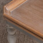 Alyson Square Gray Wooden Cocktail Table with Brown Top - Image 3