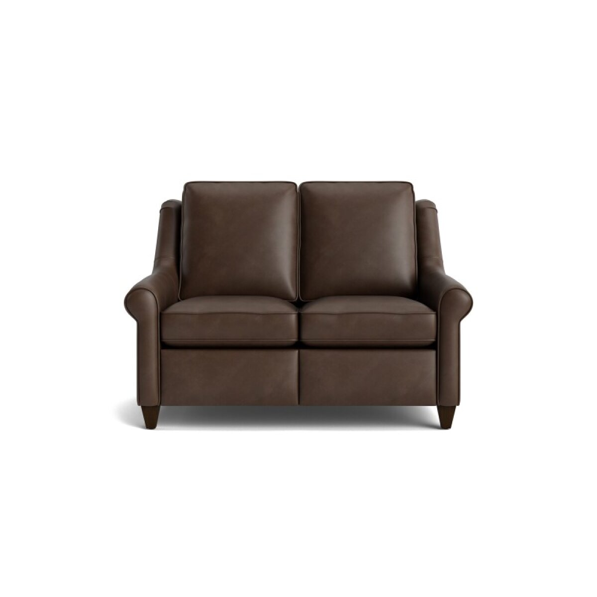89f62b32db81b7a4a0c7a3e73933237f Magnificent Motion Leather Roll Arm Reclining Loveseat - Image 1
