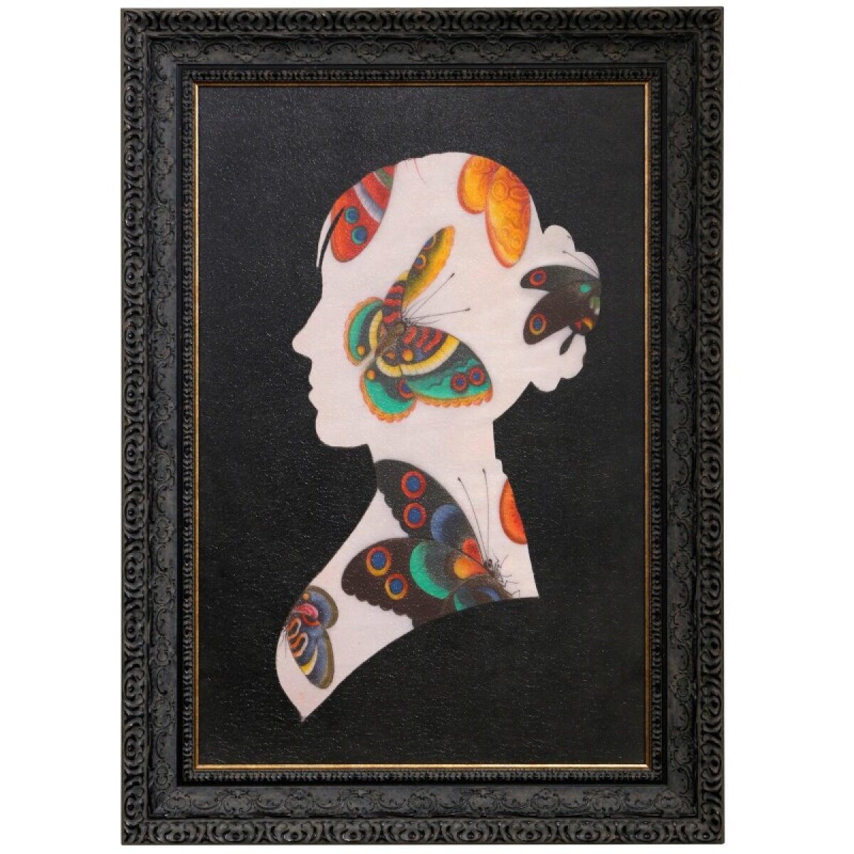 8a091d3e5a1d747d1dbc6858f63f1bab Dann Foley Lifestyle Butterfly Cameo Ii Framed Canvas - Image 1