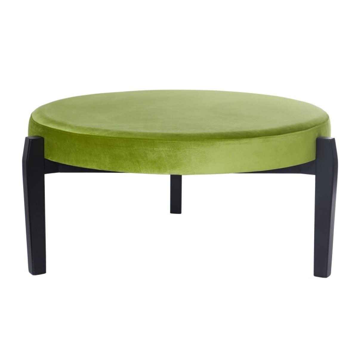 8a9b2a7cf7d8a8a001a595bd0caed8b5 Dann Foley Lifestyle Olive Green 3 Legged Round Ottoman - Image 1