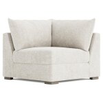 Helena Fabric Corner Chair Without Pillows Wood Foot