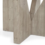 Vincent Solid Wood Round Dining Table - Distressed Gray - Image 5