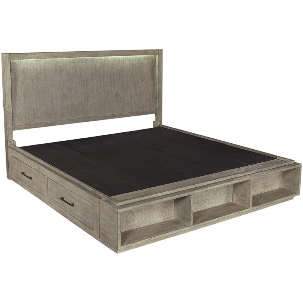 Pure Storage Rails Platinum Queen Storage Rails W/ Decking - Room to Room Furniture ...