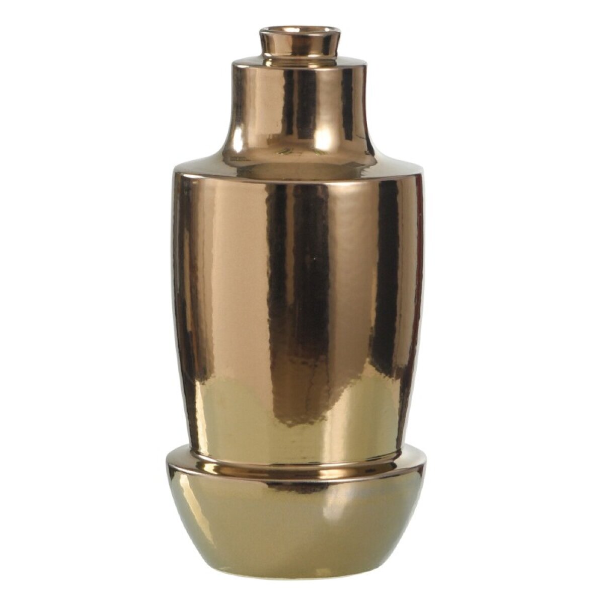 8b4a96be4e48a6c4763cdbda3537f8e4 Norman Wyatt Home Dynasty Bronze Ceramic Vase 14in - Image 1