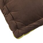 Dann Foley Lifestyle Large Landon Floor Pillow Cocoa Velvet And Avocado Linen - Image 3