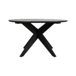 Alameda 53" Outdoor Round Dining Table - Black - Image 3