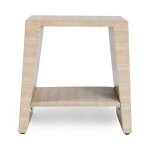 Rosen Outdoor Rectangle End Table - Travertine - Image 3