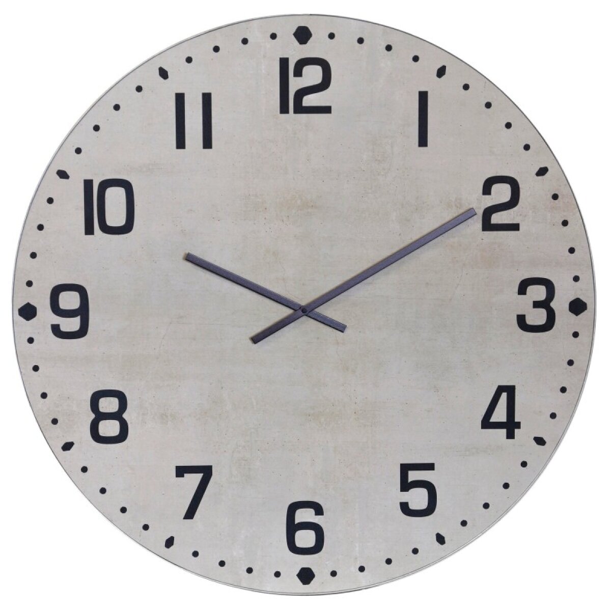8c25c623899adc6b179ee04d27f20349 Matte White Metal And Wood Industrial Wall Clock With Chalk White Finis - Image 1