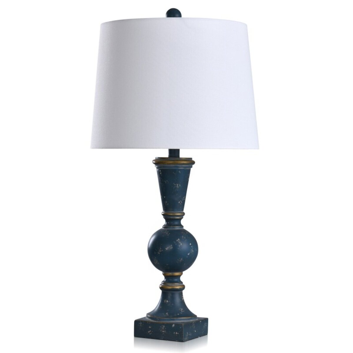 8c423c25d59673be8044da348e2c92e9 Bordini Blue Traditional Distressed Bannister Table Lamp 150 Watts - Image 1