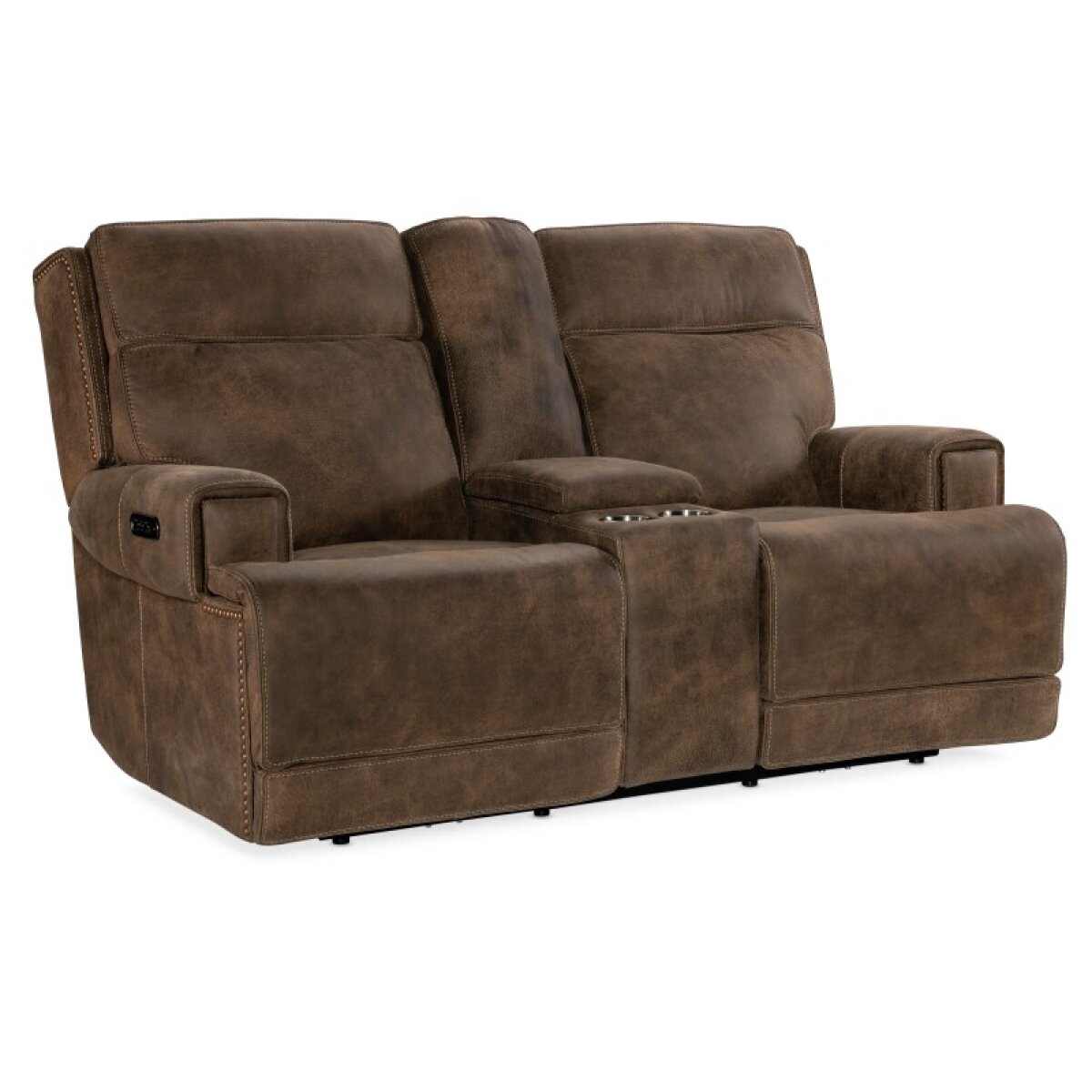 8d443633db0051bc3fa4d2cc3cd78e9f MS Living Room Wheeler Power Console Loveseat with Power Headrest - Image 1