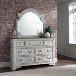 Magnolia Manor Queen Uph Sleigh Bed, Dresser & Mirror, Night Stand - Image 3