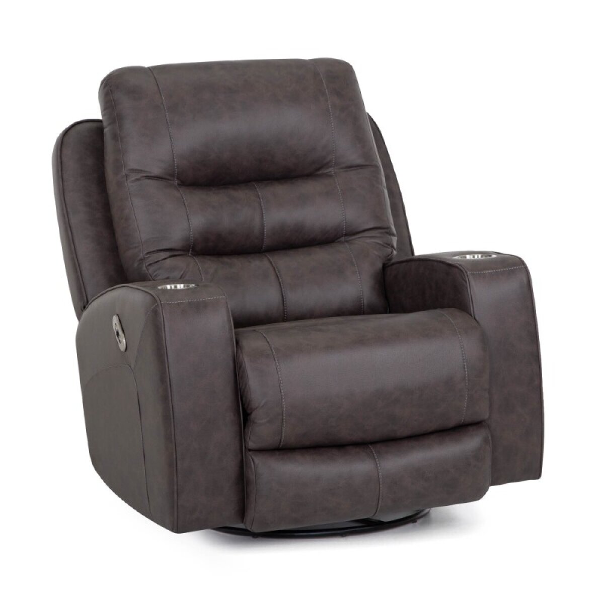 8d76c8af740c0d2e8abf3589e942b203 4733 Aspen Power Swivel Recliner W/ Power Headrest, Usb & Dual Cupholders 4733 - Image 1