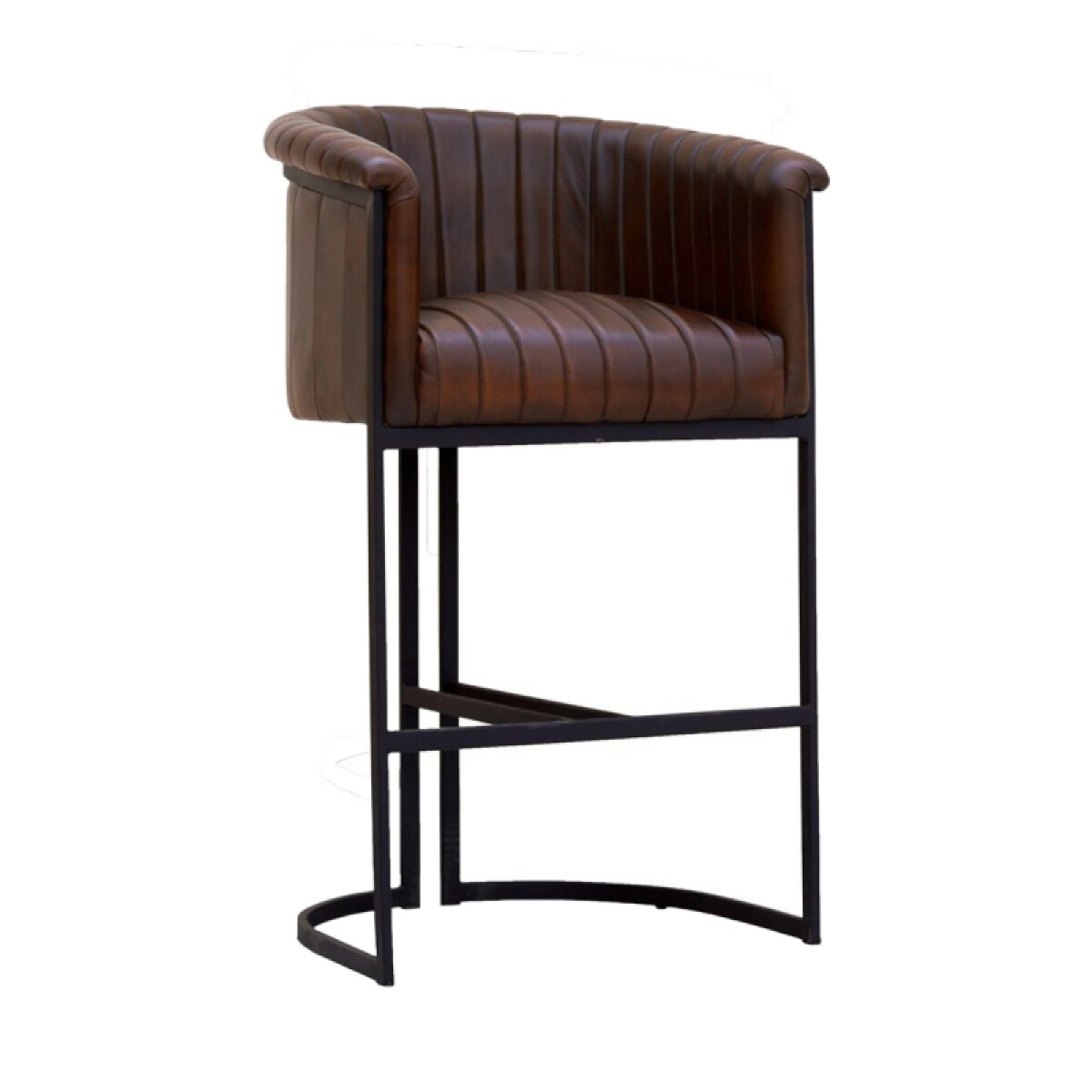 8d813aecd8ec11efdf863f379b08de4e Seville Leather Bar Stool - Rustic Brown - Image 1