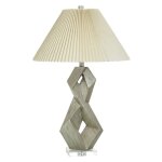 Norman Wyatt Home Eternity Carme Silver Poly Table Lamp 30in