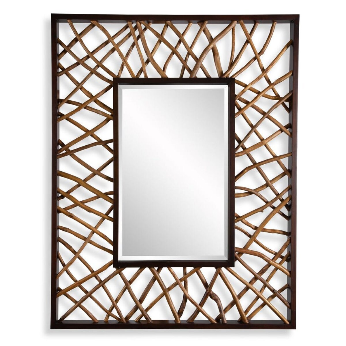 8de031ed3e57e2675c0b5c51ed6b9f55 Teak Maze Rectangle Mirror - Image 1