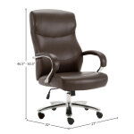 Dc#315hd-cco - Cabrera Cocoa Fabric Heavy Duty Desk Chair (400 Lb.) - Image 3