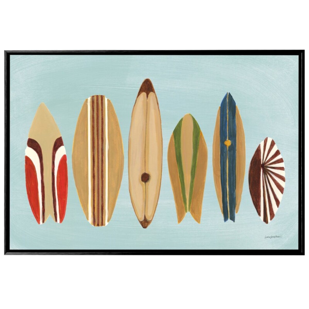 8ec425e4040045ffe6a060db2e334c53 Surfs Up Framed Canvas - Image 1