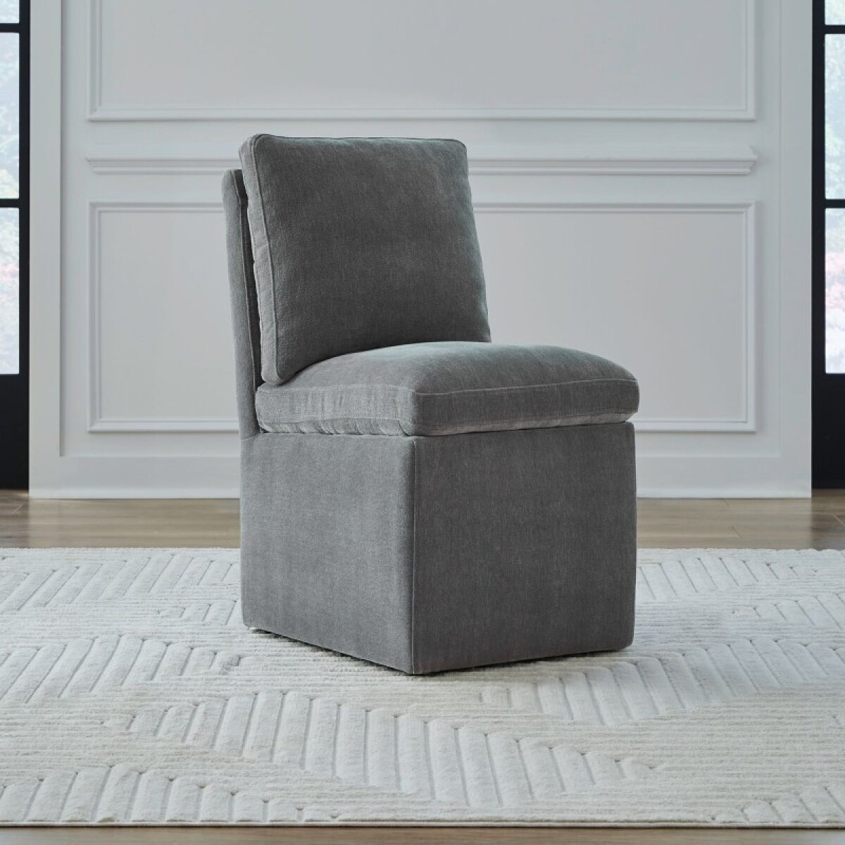 8f864e98805bf6736bf0e65ba9ea5fed Accent Dining Chair w/ Casters - Sapphire - Image 1