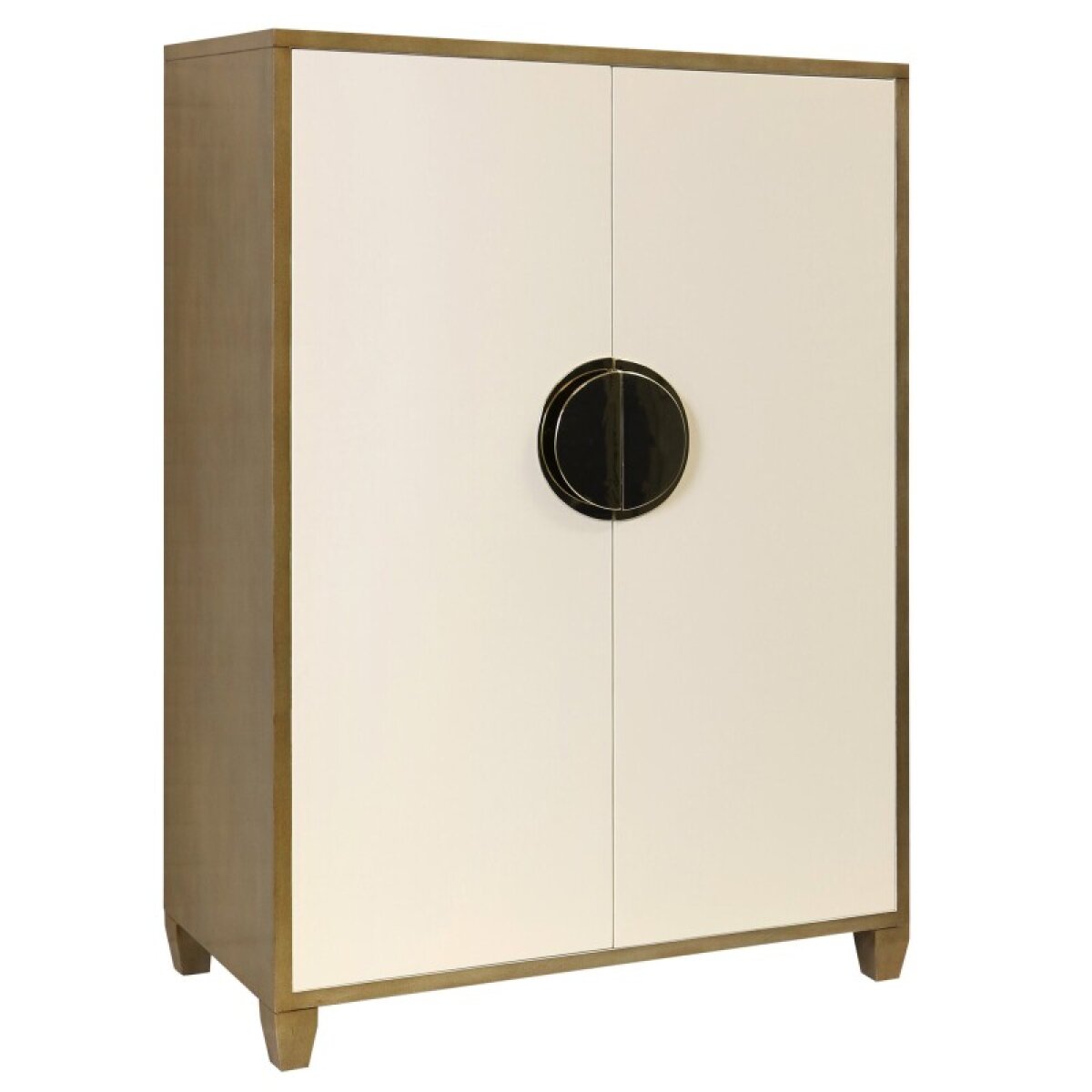 8f9422f58b84e7c289d0f5db7bbaad89 Ivory & Tarnished Silver Mgm Cabinet Made From Solid Mini Wood - Image 1