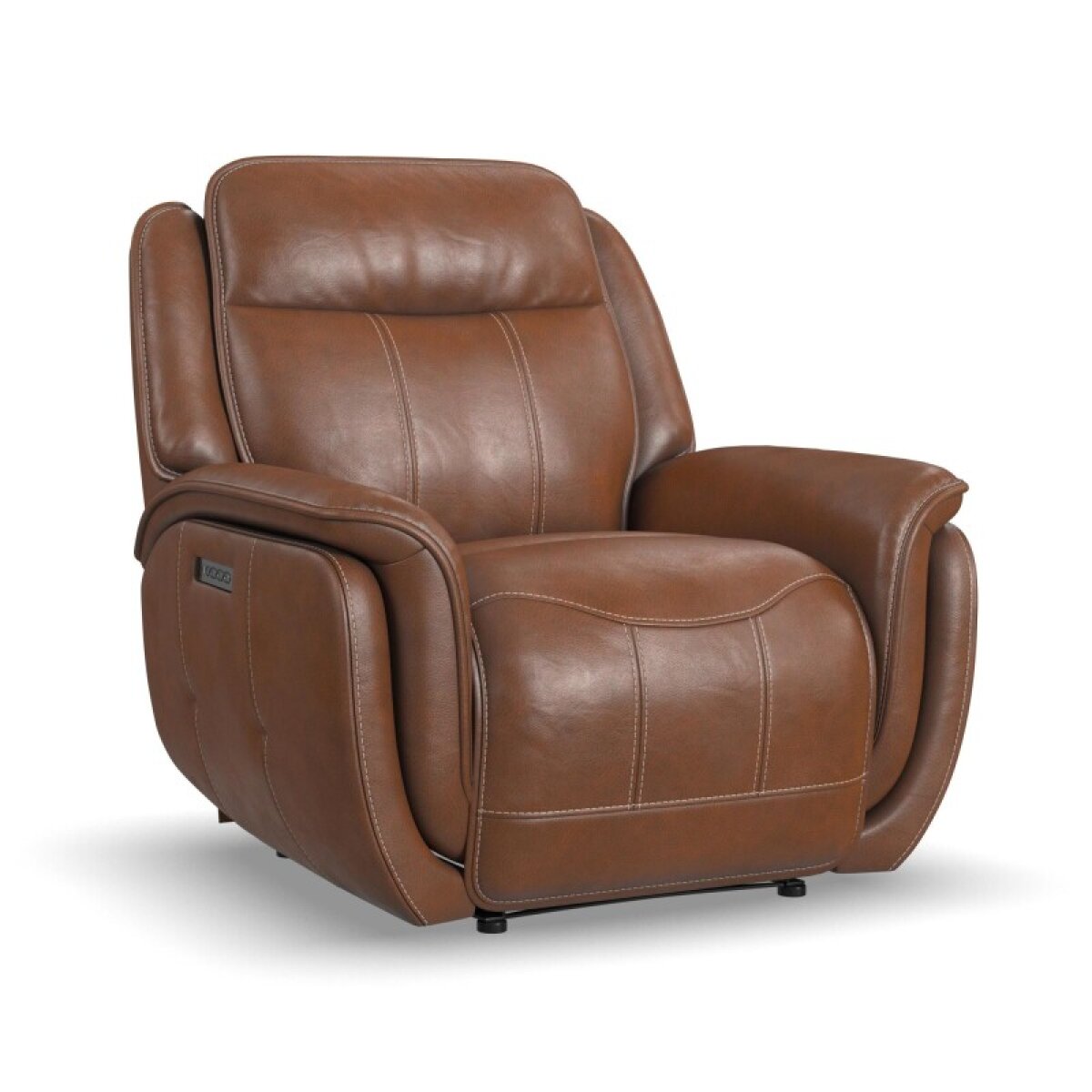 8fa421c7ffa66d5b235f044fb3d8ca92 Swift Hazelnut Leather Power Recliner with Power Headrest & Lumbar - Image 1