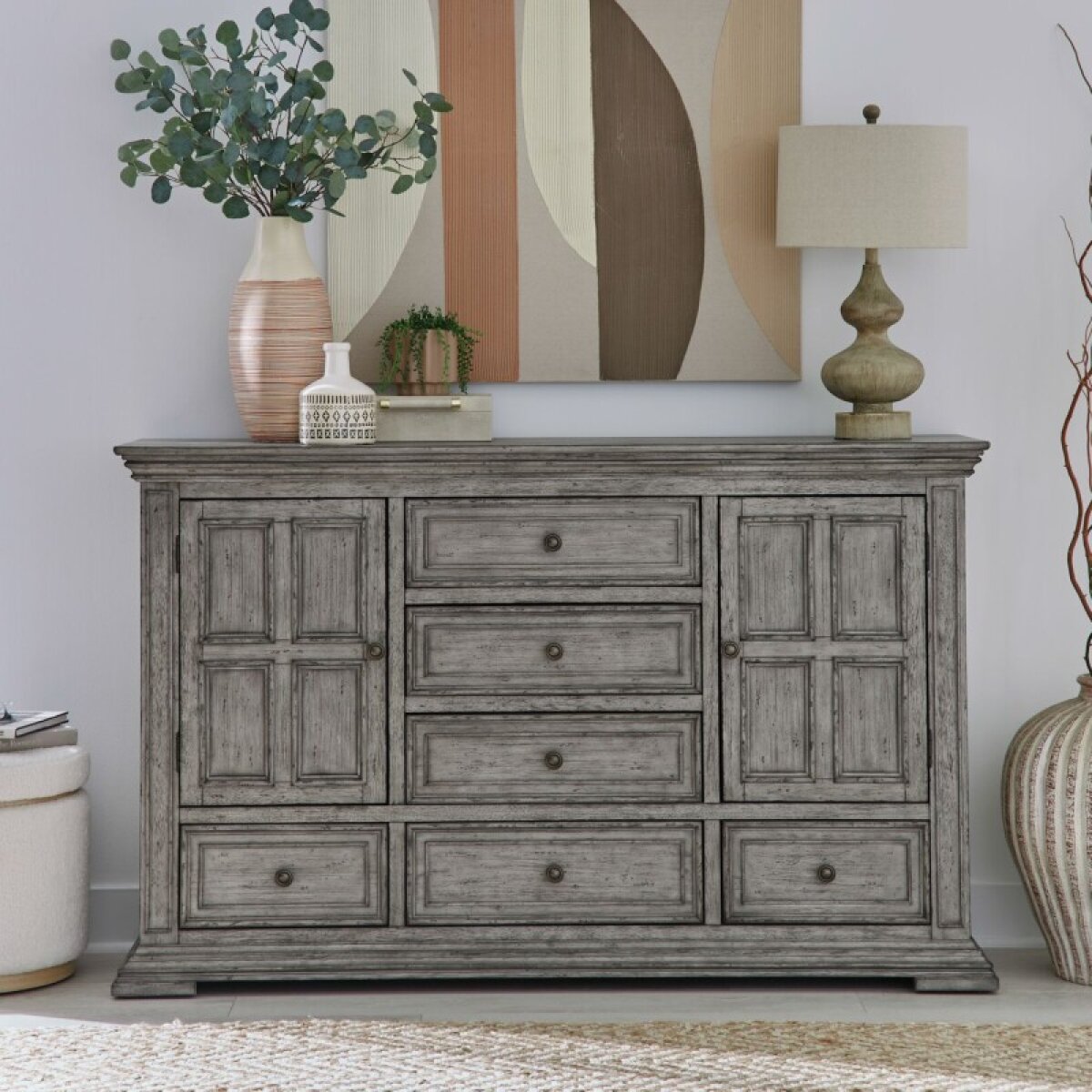 8fe333bd9a3dd833f19214c8c7767ff3 Big Valley 2 Door 6 Drawer Dresser - Image 1