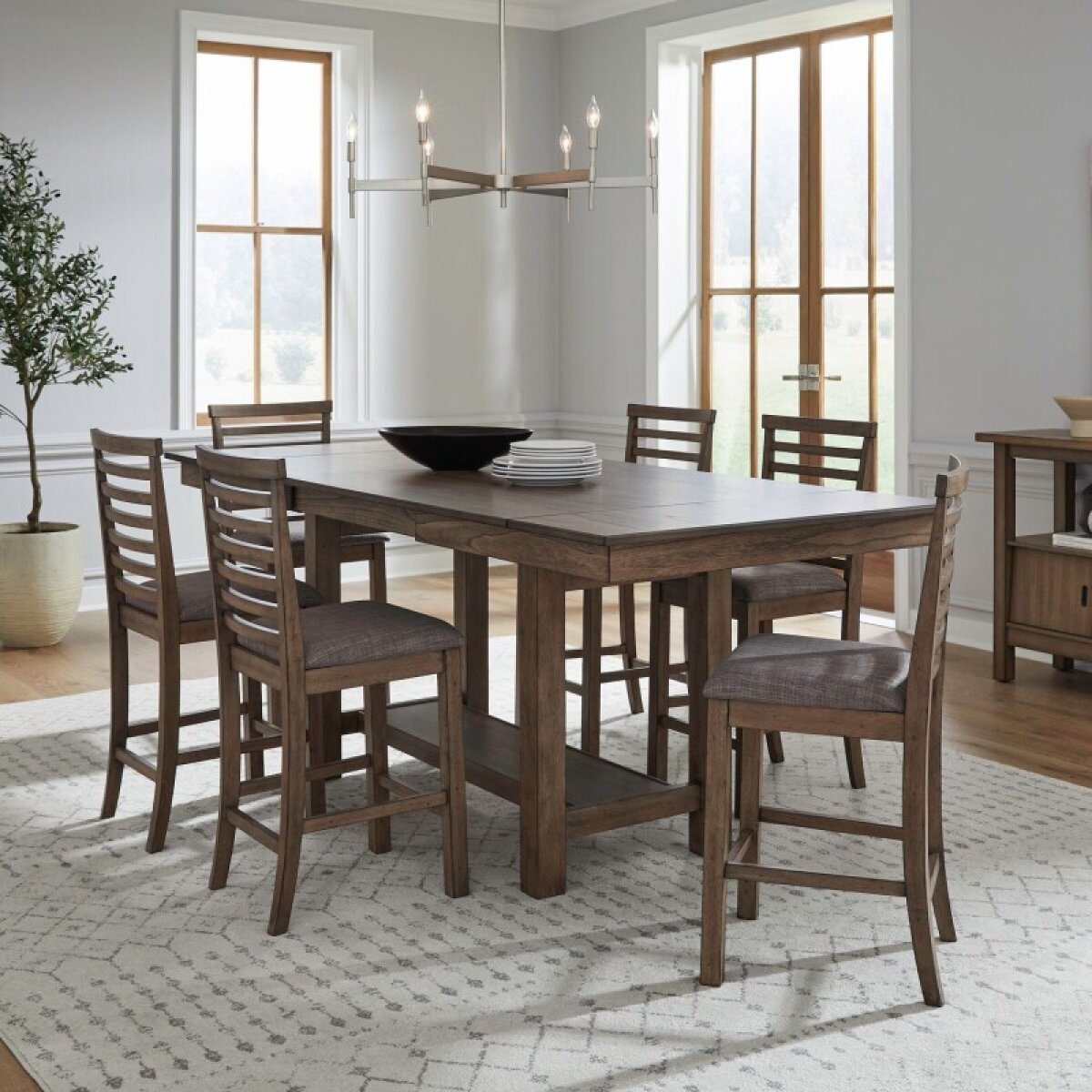 901f1b4660e4237ec7f489432b8c3759 Brook Bay 7 Piece Gathering Trestle Table - Image 1