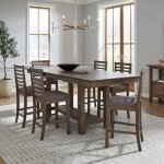 7 Piece Gathering Trestle Table