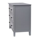 Dann Foley Lifestyle Gray And White 3 Drawer Wooden Dresser With Antique Knobs - Image 9
