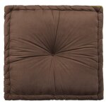 Dann Foley Lifestyle Large Landon Floor Pillow Cocoa Velvet And Avocado Linen