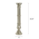 Dann Foley Lifestyle Antiqued Silver Grecian Inspired Pedestal Candleholder - Image 6