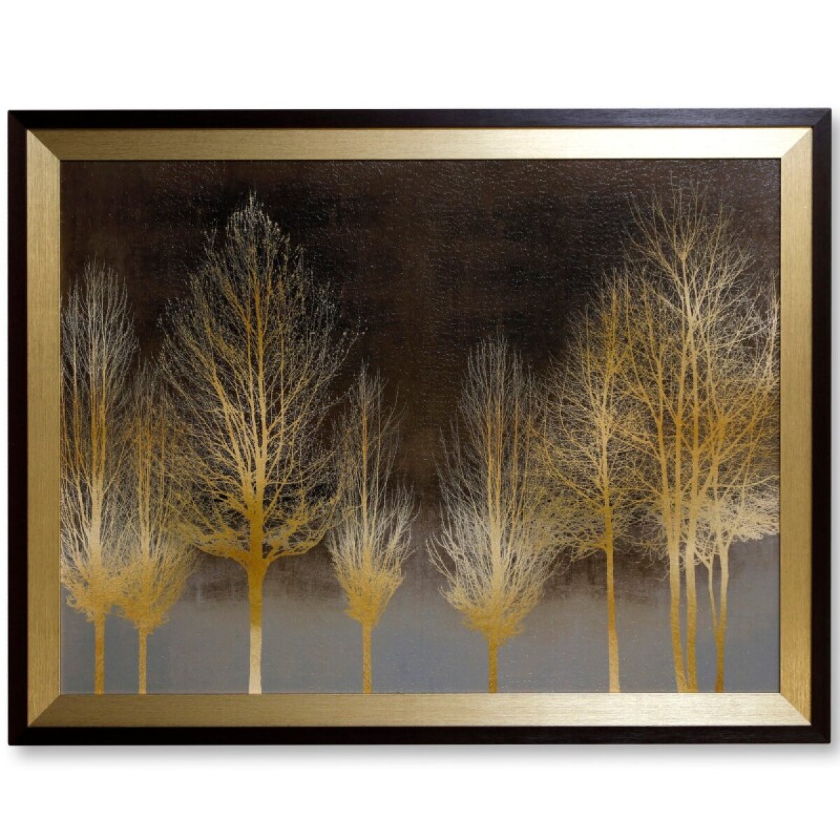 9104aa40a1921dfc04c8df1b6ee90c28 Gold Forest Textured Framed Print - Image 1