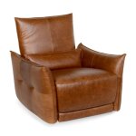 Amsterdam Leather Power Recliner - Kona Brown