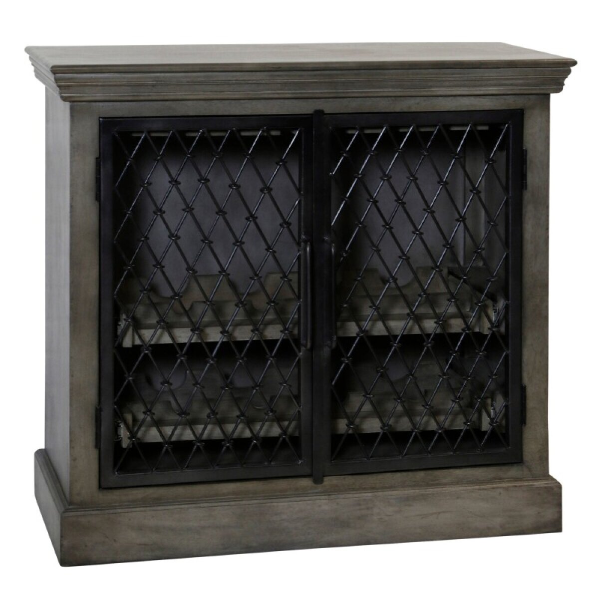 91df0e99b436b9b9a9a2c93559a99b85 Wine Cabinet 2 Door Solid Mango Wood With Pull Out Wine Racks - Image 1