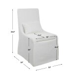 Coley Armless Chair, White - Image 10