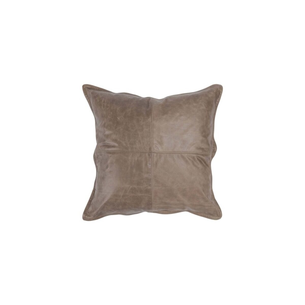928fda6678cbe36900ff6e4314c87c19 Dumont Leather Sandstorm Taupe Square Pillow Cover + Insert - Image 1