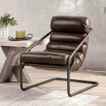 Jackson Leather Accent Chair - Truffle Brown - Image 6