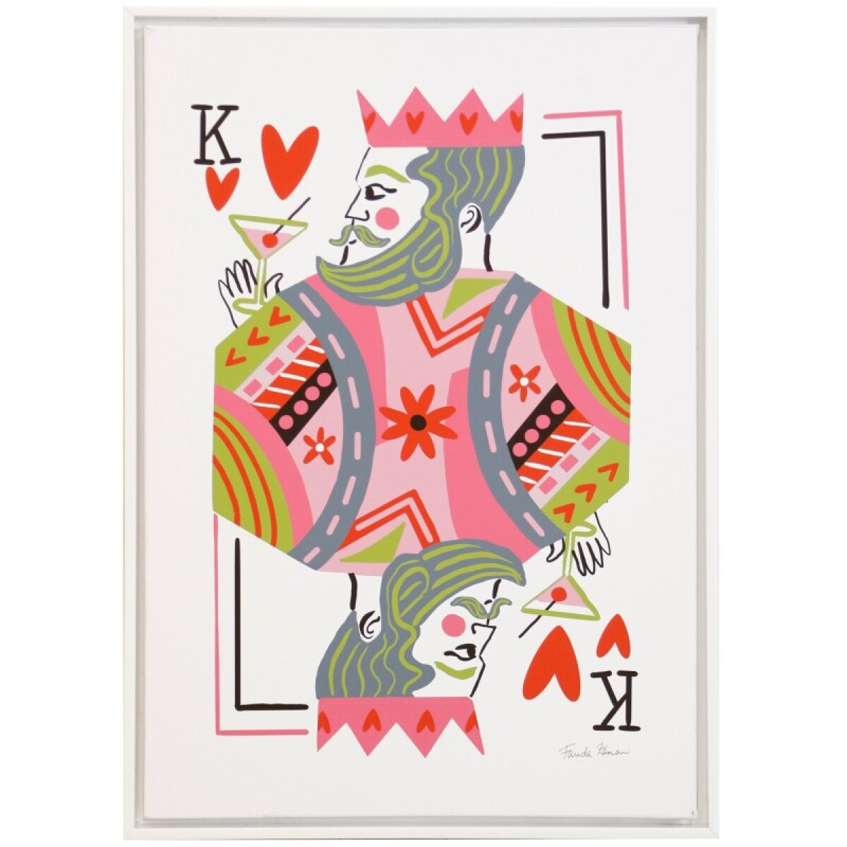93d2780a4cdd5c5df2d61a5b7ac36a1c King Of Hearts Tamara Day For Stylecraft Manufactured Canvas - Image 1