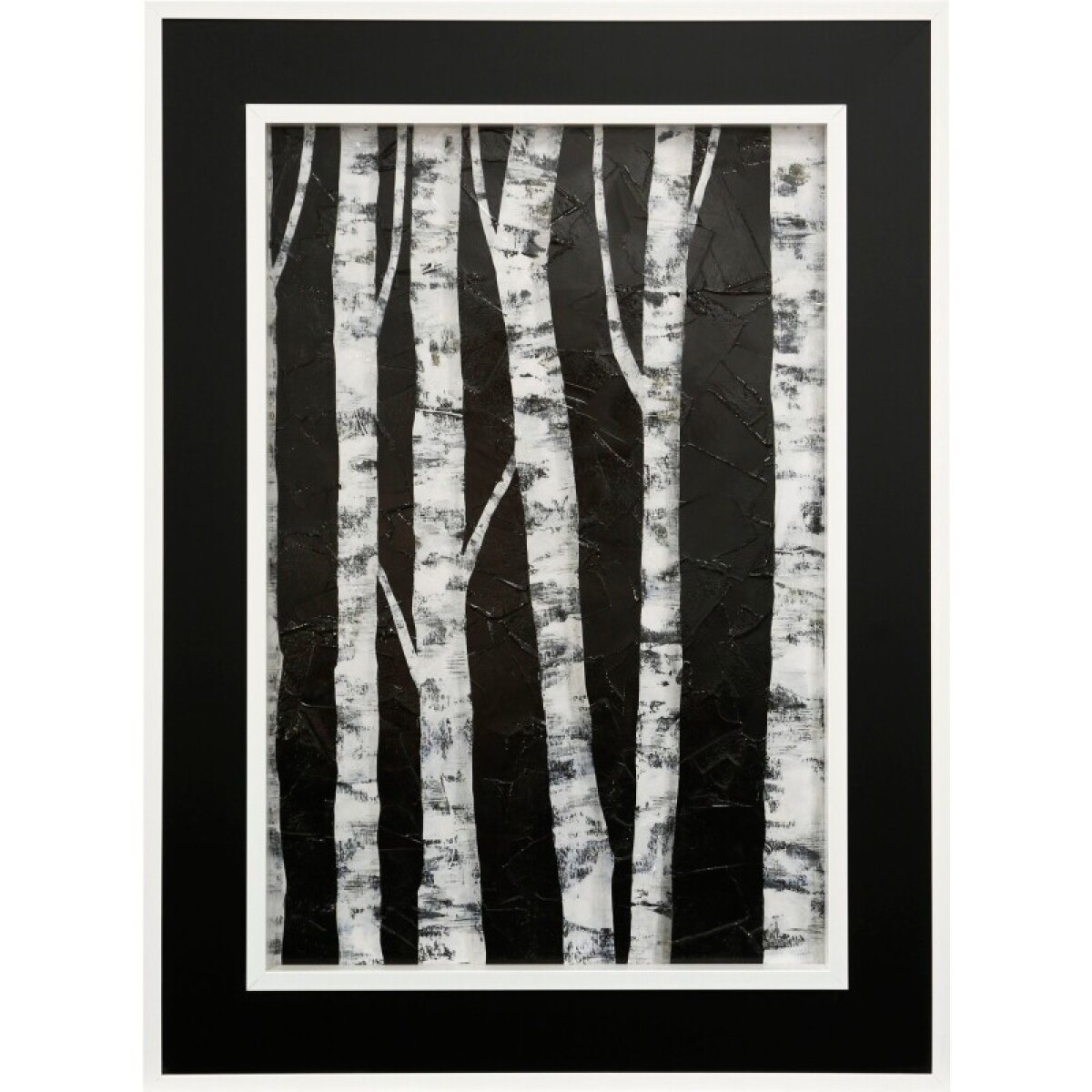 93d85cd6193a2e947d9314dc483a8a93 Simply Birch I Textured Framed Landscape Print - Image 1