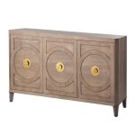 Brooks Sideboard Three Door Buffet Cabinet Made Of Straight Grain A