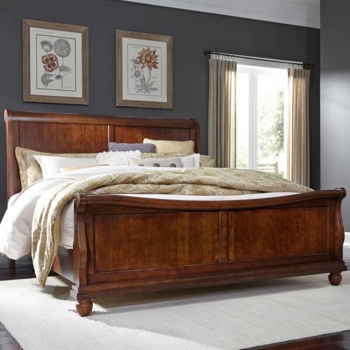 942c6fd6434d2c38d023ecc5fc07e0ed Rustic Traditions King Sleigh Bed - Image 1