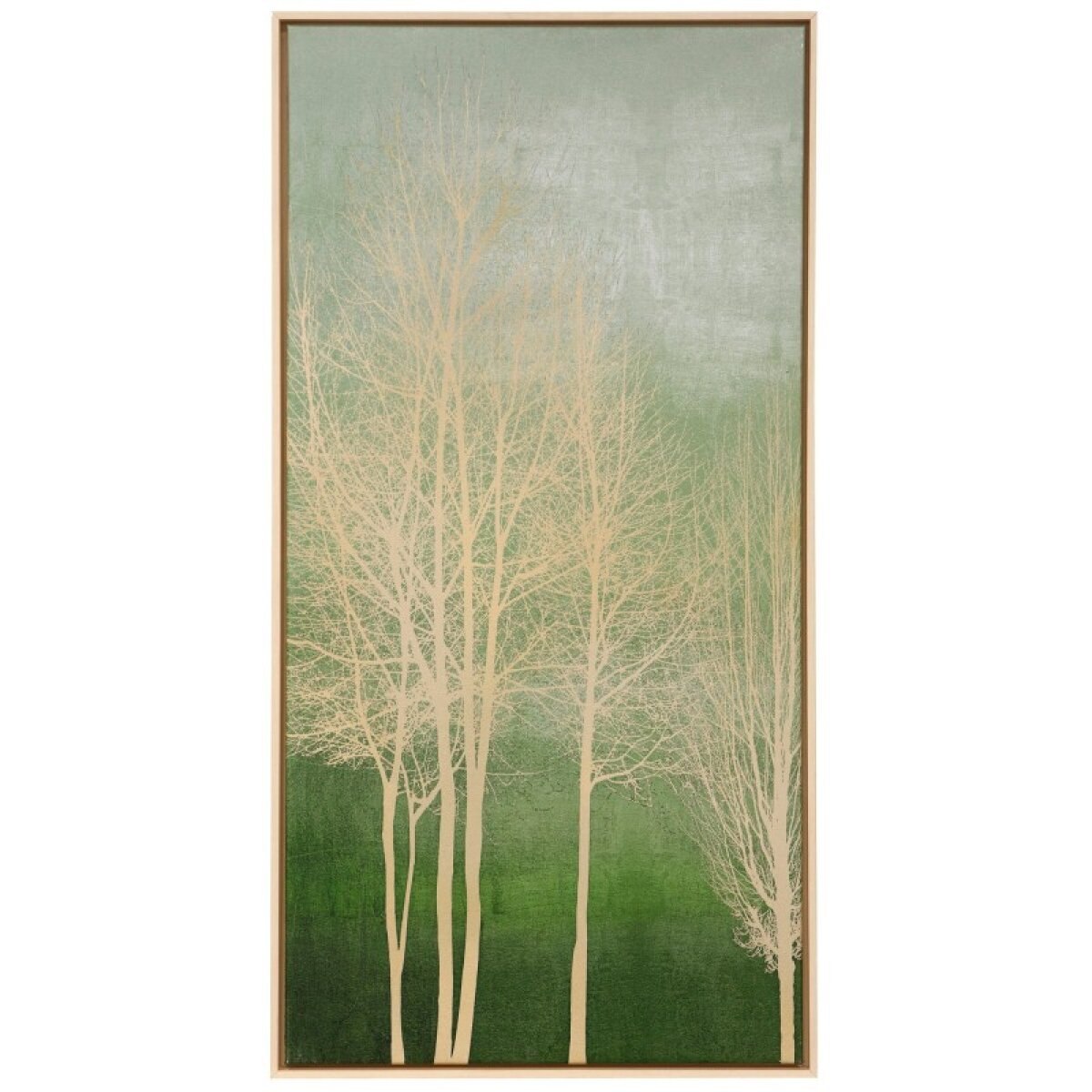 94e546e54d0eb61382519329bb5fc29a Trees On Green Panel I Manufactured Canvas - Image 1