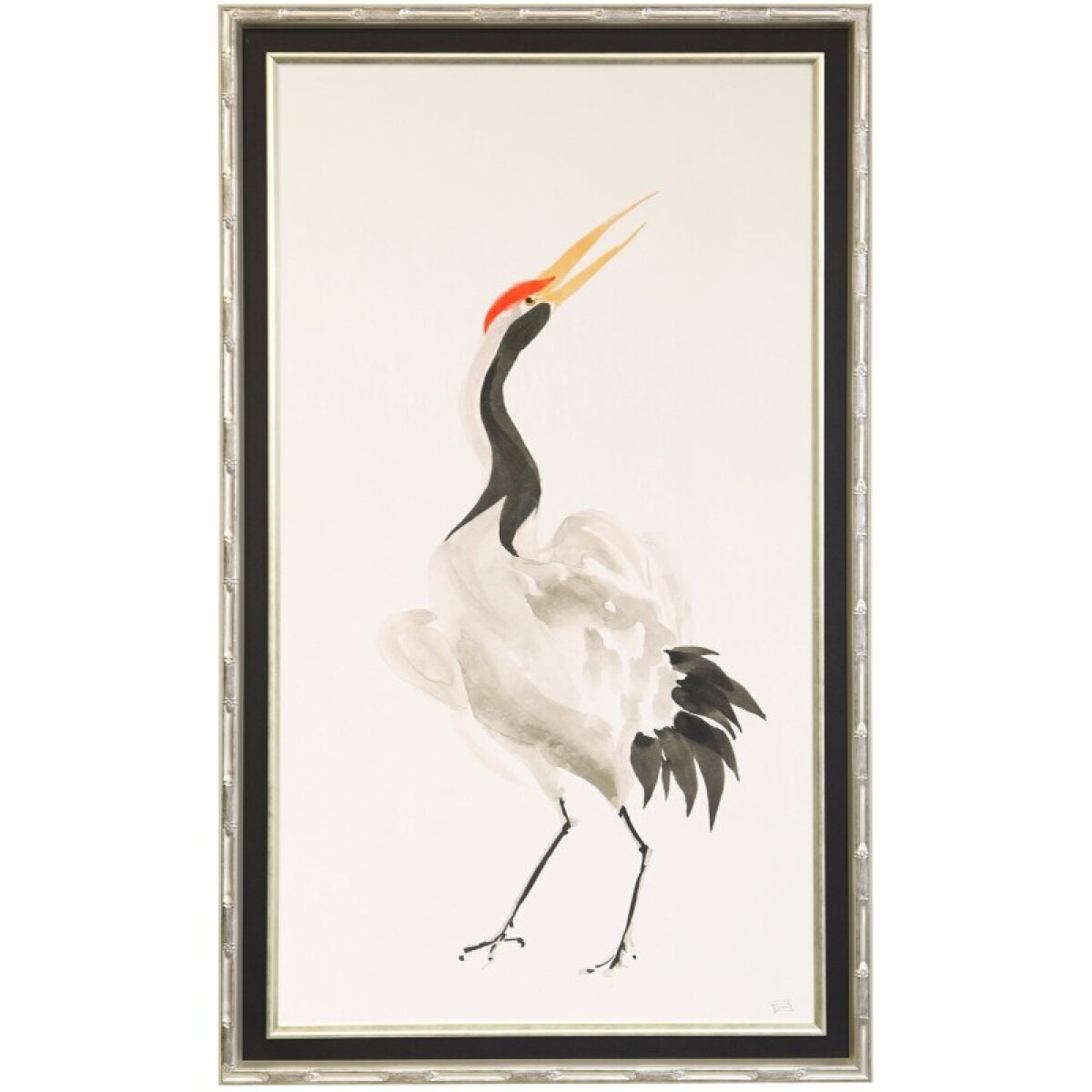 94e62d9014d8d5cfb7f582cb1bb7bf6f Scroll Crane I Warm Dann Foley Framed Print Under Glass - Image 1