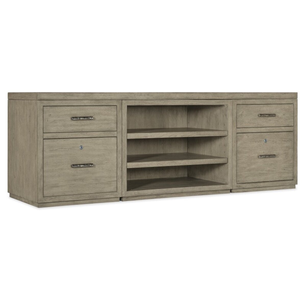 94f5a29f8e2804eb9b4cd3bca69cbbf8 Home Office Linville Falls Credenza - 84in Top-2 Small Files and Open - Image 1