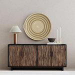 Anton Solid Wood 4dr Cabinet - Black-natural - Image 9