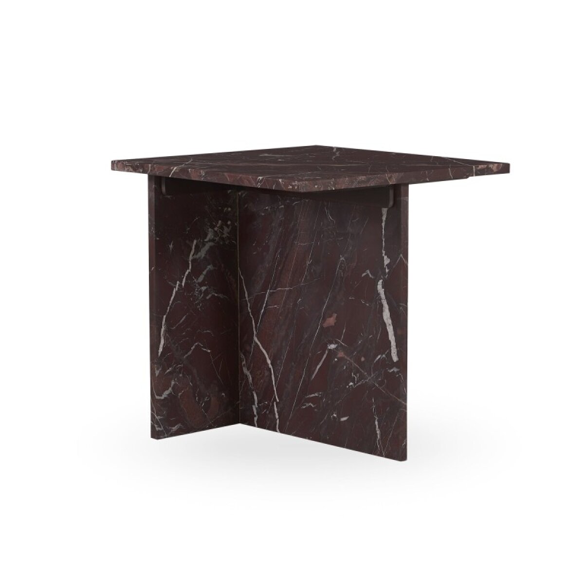 95a617157c59b0c56202889ec7aed0db Bexly Marble Square End Table - Merlot - Image 1
