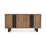 Danica Solid Wood 4dr Buffet - Cafe Brown - Image 3