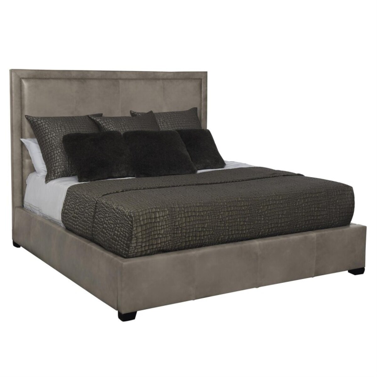 95c0f4e03212d32582a85841fc326309 Morgan Leather Panel Bed Queen - Image 1